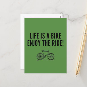 Motiverande cykling helg vykort