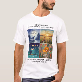 Motiverande djurillustrationer & naturcitat  t shirt
