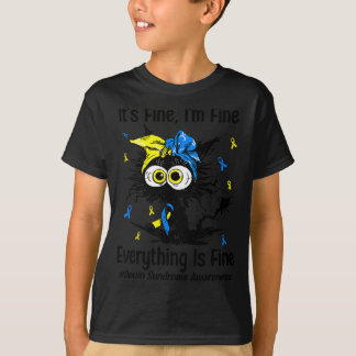 Motiverande Downs syndrom-medveten katt t21 T Shirt