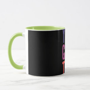 Motiverande Färgrik Typografi Kaffemug Mugg