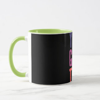 Motiverande Färgrik Typografi Kaffemug Mugg
