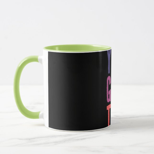 Motiverande Färgrik Typografi Kaffemug Mugg (Vänster)