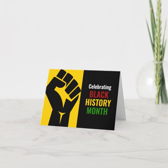 Motiverande firande av svart historik månad BHM Helgkort (Framsida)