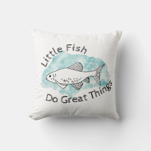 Motiverande fisk från djur med stimulerande citatt kudde