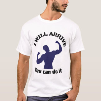 Motiverande Fitnessdesign T Shirt