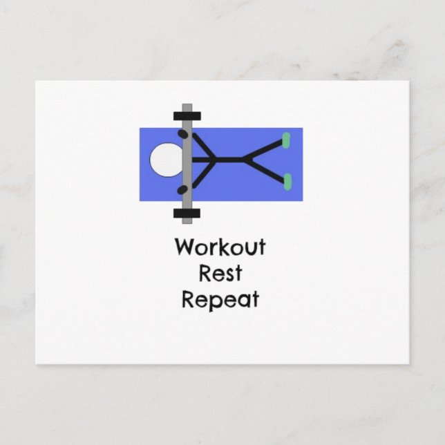 Motiverande Fitnessmeddelande Vykort (Framsida)