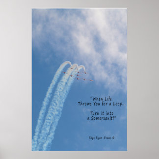 Motiverande flygande subsoniskt Turbo-Jet-stunt Poster