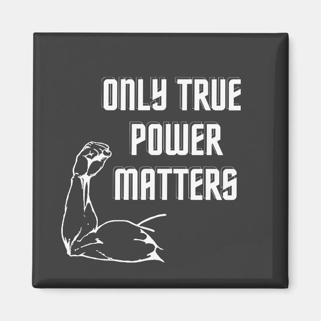 Motiverande fras med muskulär arm magnet (Framsidan)