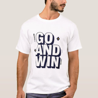 Motiverande "GÅ OCH VINN" Sportig typografi  T Shirt