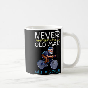 Motiverande gammal man cykel citat - Rolig cykling Kaffemugg