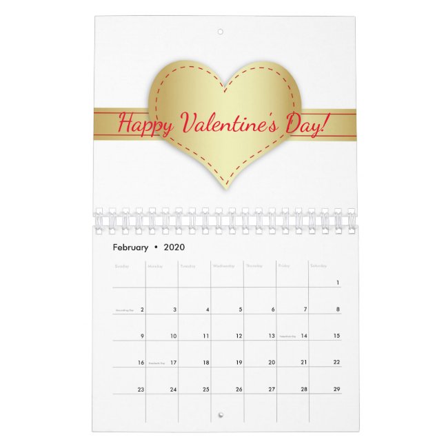 Motiverande Glitter Typografi vacker 12 månader Kalender (Feb 2020)