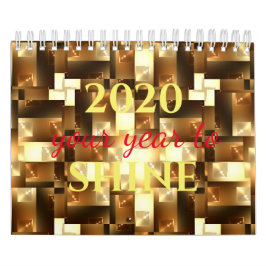 Motiverande Glitter Typografi vacker 12 månader Kalender