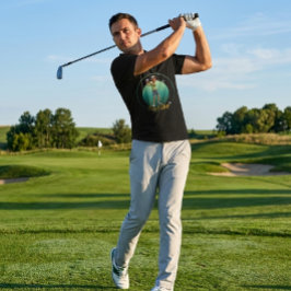 Motiverande Golf Grafik T Shirt