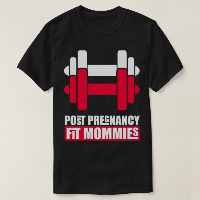 Motiverande Gravid som lyfter ett verk T Shirt (Design framsida)