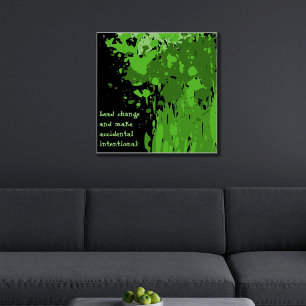 Motiverande Grönt Paint Splatter Poster