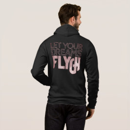 Motiverande guldstil dragkedja hoodie t shirt
