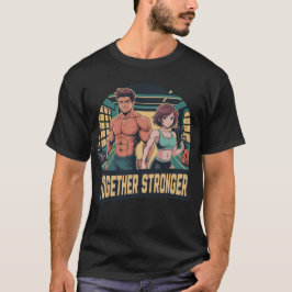 Motiverande Gym Anime Stil Design T Shirt