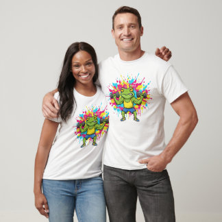 Motiverande Gym Frö Tyngdlyftning Färgrik Konst T Shirt