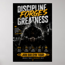 Motiverande gym- och fitnessaffisch poster