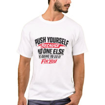 Motiverande gymtröja Push Yourself Fitness Träning
