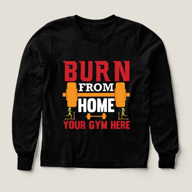 Motiverande hemgymträning t shirt (Design framsida)