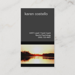 Motiverande högtalare och Life Coach Golden Sunset Visitkort