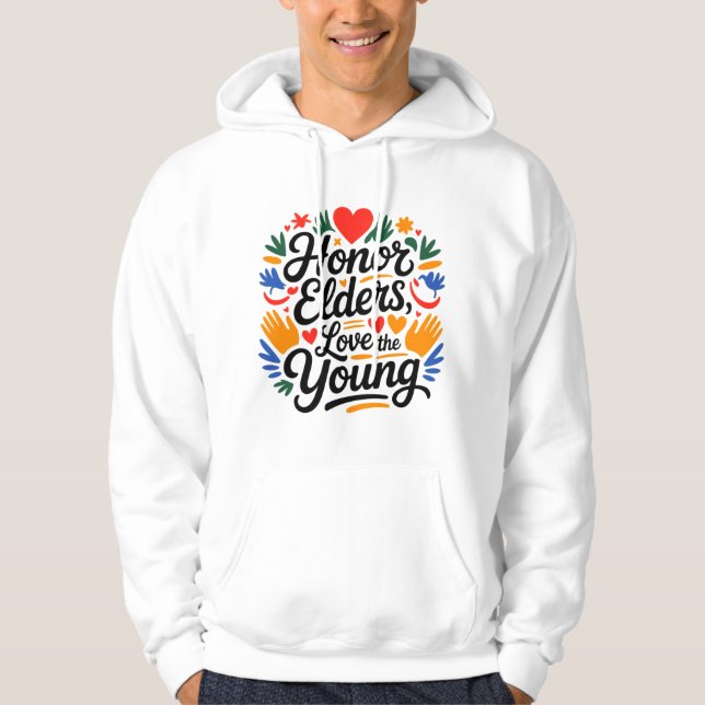 Motiverande hoodie för män – Gör något idag  (Framsida)
