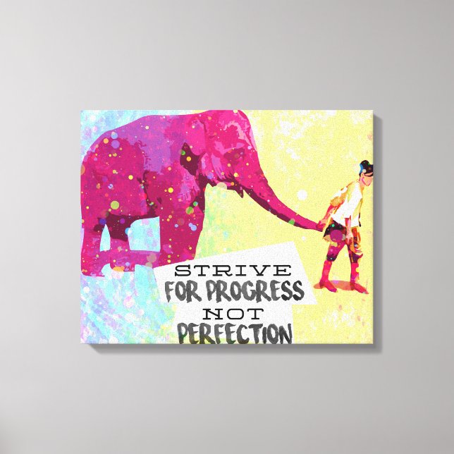 Motiverande inspirationcitattecken poster canvastryck (Framsida)