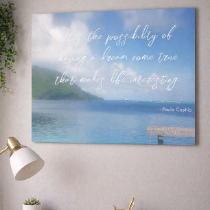 Motiverande Inspirerande Blå Ocean Citat Poster