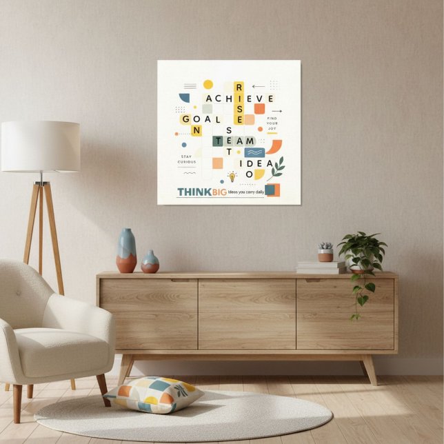 Motiverande inspirerande minimalistisk typografi  canvastryck (Skapare uppladdad)