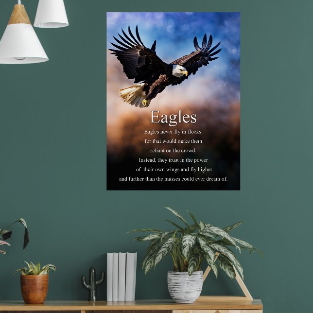 Motiverande Inspirerande Örnar Poster (Vardagsrum 1)