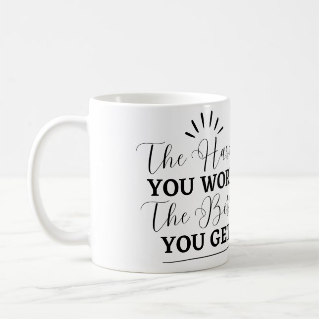 Motiverande kaffemugg med citat (Vänster)