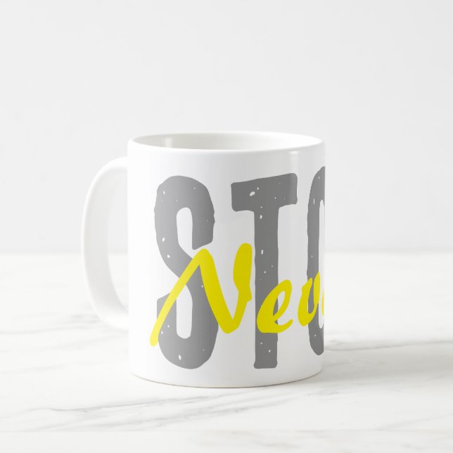 Motiverande kaffemugge med en enkel design kaffemugg (Framsida vänster)