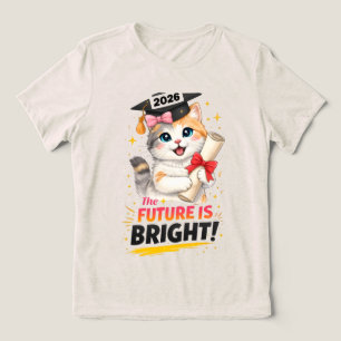 Motiverande katt-examens t-shirt