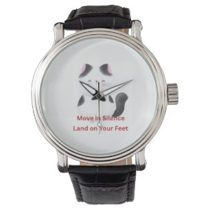 Motiverande katt-grafik armbandsur