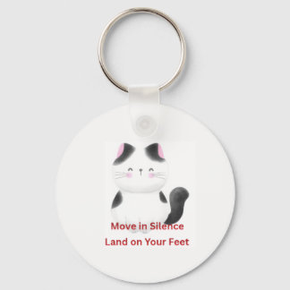 Motiverande katt-grafik nyckelring