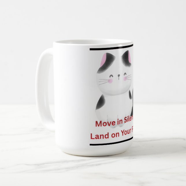 Motiverande katt  kaffemugg (Framsida vänster)