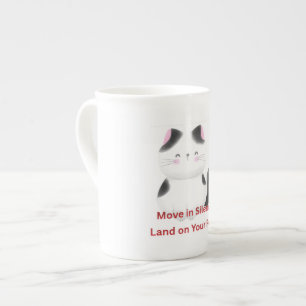 Motiverande kattgrafisk t-shirt benporslin mugg