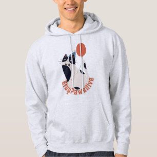 Motiverande kattpun Stay Pawsitive Present Hoodie