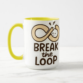 Motiverande keramikkopp - Bryt Loopen Mugg
