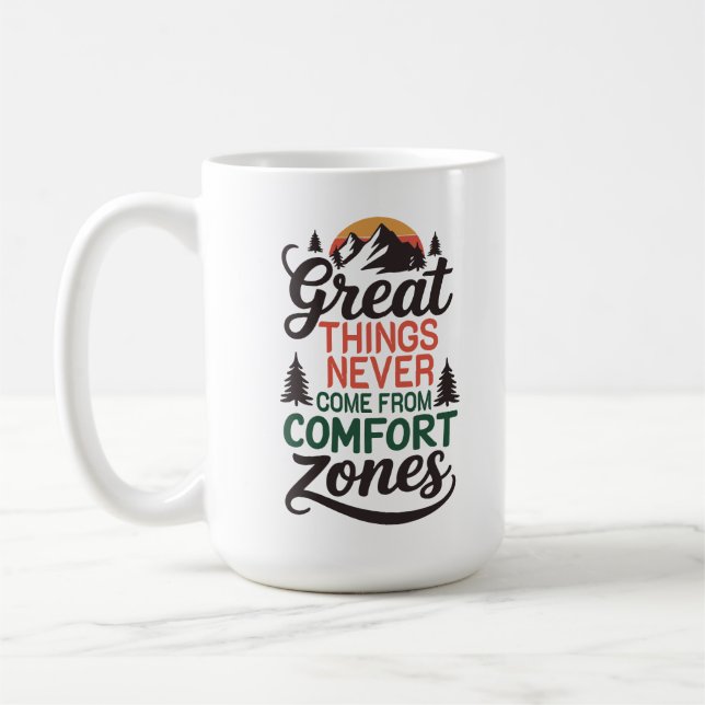 Motiverande komfortzon äventyr  kaffemugg (Vänster)