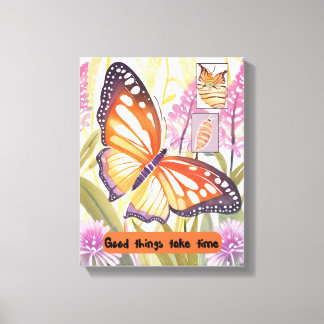 Motiverande konst - Bra sak tar tid - Canvas