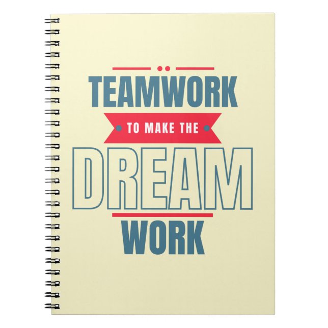 Motiverande Kontorsmateriel för teamwork Anteckningsbok (Framsidan)