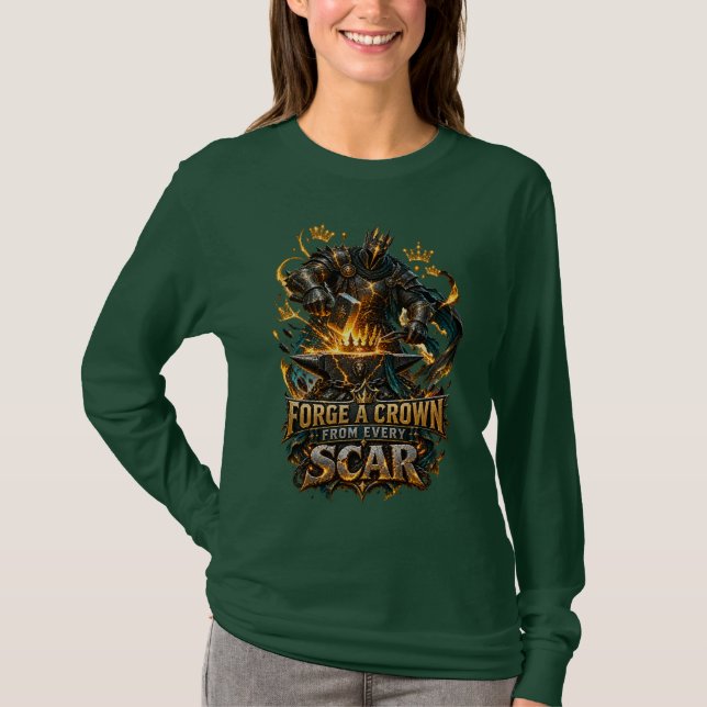 Motiverande Krigaredräkt T Shirt (Framsida)