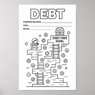 Motiverande kul skuldsättnings- spel nivå-uppfölja poster