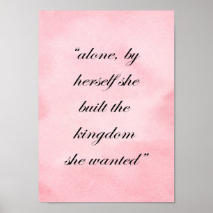 Motiverande kvinna citerar. Drottning, stark, mäkt Poster