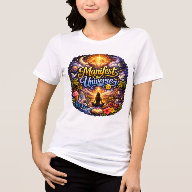 Motiverande Kvinnor Vit T-shirt (Framsida)