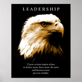 Motiverande ledarskap Bald American Eagle Poster
