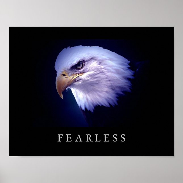 Motiverande ledarskap Fearless Eagle Öga Poster (Framsidan)