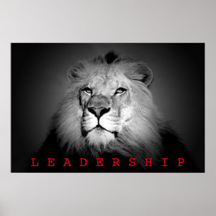Motiverande ledarskap King Lion Poster